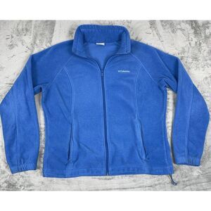 Columbia Pullover Men XL‎ Blue 1/4 Zip Long Sleeve Fleece Outdoors Hiking Pocket